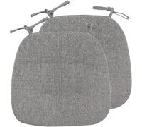 Cuscini Per Sedie Da Cucina Con Lacci, Cuscini Per Sedie Da Pranzo 43x41 Cm, Cuscini Per Sedie Bifacciali Per Sala Da Pranzo, Cuscini Per Sedili Antiscivolo A Forma (Size:Pack of 2,Color:grigio scuro)