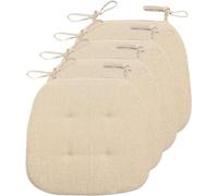Cuscini Per Sedie Da Cucina Con Lacci, Cuscini Per Sedie Da Pranzo 43x41 Cm, Cuscini Per Sedie Bifacciali Per Sala Da Pranzo, Cuscini Per Sedili Antiscivolo A Forma Di U Co(Size:Pack of 4,Color:Beige)