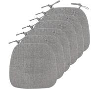 Cuscini Per Sedie Da Cucina Con Lacci, Cuscini Per Sedie Da Pranzo 43x41 Cm, Cuscini Per Sedie Bifacciali Per Sala Da Pranzo, Cuscini Per Sedili Antiscivolo A Forma (Size:Pack of 6,Color:grigio scuro)