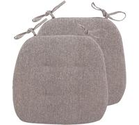Cuscini Per Sedie Da Cucina Con Lacci, Cuscini Per Sedie Da Pranzo 43x41 Cm, Cuscini Per Sedie Bifacciali Per Sala Da Pranzo, Cuscini Per Sedili Antiscivolo A Forma (Size:Pack of 2,Color:Colore caffè)