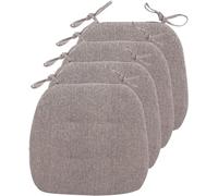 Cuscini Per Sedie Da Cucina Con Lacci, Cuscini Per Sedie Da Pranzo 43x41 Cm, Cuscini Per Sedie Bifacciali Per Sala Da Pranzo, Cuscini Per Sedili Antiscivolo A Forma (Size:Pack of 4,Color:Colore caffè)
