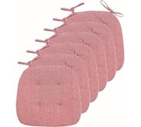 Cuscini Per Sedie Da Cucina Con Lacci, Cuscini Per Sedie Da Pranzo 43x41 Cm, Cuscini Per Sedie Bifacciali Per Sala Da Pranzo, Cuscini Per Sedili Antiscivolo A Forma (Size:Pack of 6,Color:rosso)