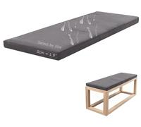 Cuscini per Sedie da Esterno 40x40 45x45 50x50 Impermeabili 80% Sfoderabili, Cuscino per Panca Esterne Spesso 5cm, Cuscini per Panche da Giardino Interni Chaise in legno(Grigio,110x45 cm 43x18 in)