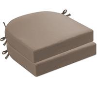 Cuscini Per Sedie Da Esterno Impermeabili E Spessi Set Di 2 43x43cm,Sfoderabili E Lavabili,Imbottitura In Spugna Ad Alta Densità,Per Giardino,Terrazzo E Sala Pranzo(Light Brown,19x16x3 In)