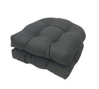 Cuscini per Sedie da Esterno Set di 2, Cuscini di Ricambio per Sedia in Vimini Impermeabile da 19" X 19", Cuscini per Sedili da Patio Reversibili a Forma di U per Soggiorno Giardino E