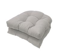 Cuscini per Sedie da Esterno Set di 2, Cuscini di Ricambio per Sedia in Vimini Impermeabile da 19" X 19", Cuscini per Sedili da Patio Reversibili a Forma di U per Soggiorno Giardino F