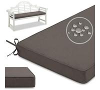 Cuscini per sedie da giardino per panche a 2/3/4 posti, lavabili con doppio profilo, perfetti per finestre a bovindo, divani lunghi da pranzo e panche per scarpe, grigio, 140 x 40 x 5 cm
