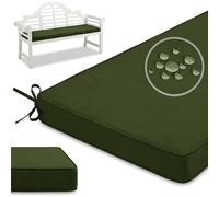 Cuscini per sedie da giardino per panche da 2/3/4 posti, lavabili con doppio profilo, perfetti per finestre a bovindo, divani lunghi e aree da pranzo, 120 x 55 x 5 cm, colore: verde