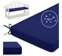 Cuscini per sedie da giardino per panche da 2/3/4 posti, lavabili, con doppio profilo, perfetti per finestre a bovindo e sala da pranzo, 120 x 55 x 5 cm, blu