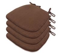 Cuscini per sedie da pranzo, 2/4/6/8 confezioni di cuscini for sedie da cucina antiscivolo a forma di U e cuscini for sedie da sala da pranzo con fodera lavabile in lavatrice(Coffee,41x43cm(4Packs))