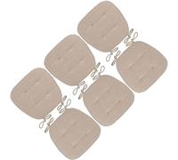 Cuscini per sedie da pranzo, 6 confezioni di cuscini for sedie da pranzo, cuscino for seduta a forma di U con lacci(Beige White)