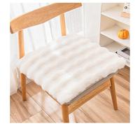 Cuscini per Sedie da Pranzo in Pelliccia Sintetica Cuscini Quadrati per Sedie da Cucina Cuscini Spessi E Soffici per Sedute Cuscini Morbidi per Sedili Auto con Lacci(White,45x45cm)