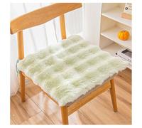 Cuscini per Sedie da Pranzo in Pelliccia Sintetica Cuscini Quadrati per Sedie da Cucina Cuscini Spessi E Soffici per Sedute Cuscini Morbidi per Sedili Auto con Lacci(Green,40 * 40cm)