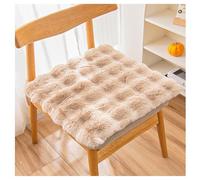 Cuscini per Sedie da Pranzo in Pelliccia Sintetica Cuscini Quadrati per Sedie da Cucina Cuscini Spessi E Soffici per Sedute Cuscini Morbidi per Sedili Auto con Lacci(Khaki,50X50cm)