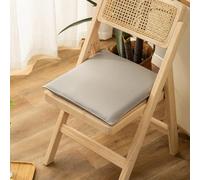 Cuscini per Sedie da Pranzo in Similpelle Cuscini Quadrati in Memory Foam Morbido Seduta Impermeabile per Sedie da Cucina per Sedie da Ufficio E da Giardino(Light Grey,45 * 45cm)