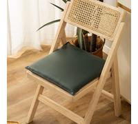 Cuscini per Sedie da Pranzo in Similpelle Cuscini Quadrati in Memory Foam Morbido Seduta Impermeabile per Sedie da Cucina per Sedie da Ufficio E da Giardino(Dark Green,40 * 40cm)