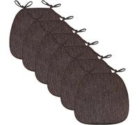 Cuscini Per Sedie Da Sala Da Pranzo Con Lacci, (set Da 2/4/6) Cuscini Per Sedie Da Cucina Con Cerniera, Cuscino Per Sedile A Ferro Di Cavallo Morbido E Resistente, Cuscini (Size:Pack of 6,Color:brown)