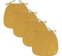 Cuscini Per Sedie Da Sala Da Pranzo Con Lacci, (set Da 2/4/6) Cuscini Per Sedie Da Cucina Con Cerniera, Cuscino Per Sedile A Ferro Di Cavallo Morbido E Resistente, Cuscini(Size:Pack of 4,Color:yellow)