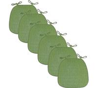 Cuscini Per Sedie Da Sala Da Pranzo Con Lacci, (set Da 2/4/6) Cuscini Per Sedie Da Cucina Con Cerniera, Cuscino Per Sedile A Ferro Di Cavallo Morbido E Resistente, (Size:Pack of 6,Color:verde)