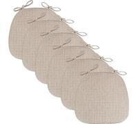 Cuscini Per Sedie Da Sala Da Pranzo Con Lacci, (set Da 2/4/6) Cuscini Per Sedie Da Cucina Con Cerniera, Cuscino Per Sedile A Ferro Di Cavallo Morbido E Resistente, Cuscini (Size:Pack of 6,Color:Beige)