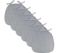 Cuscini Per Sedie Da Sala Da Pranzo Con Lacci, (set Da 2/4/6) Cuscini Per Sedie Da Cucina Con Cerniera, Cuscino Per Sedile A Ferro Di Cavallo Morbido E Resistente, (Size:Pack of 6,Color:grigio chiaro)