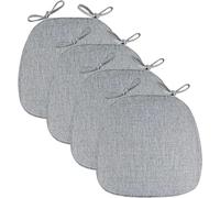 Cuscini Per Sedie Da Sala Da Pranzo Con Lacci, (set Da 2/4/6) Cuscini Per Sedie Da Cucina Con Cerniera, Cuscino Per Sedile A Ferro Di Cavallo Morbido E Resistente, (Size:Pack of 4,Color:grigio chiaro)