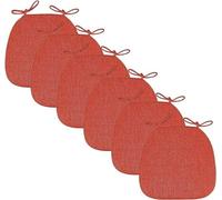 Cuscini Per Sedie Da Sala Da Pranzo Con Lacci, (set Da 2/4/6) Cuscini Per Sedie Da Cucina Con Cerniera, Cuscino Per Sedile A Ferro Di Cavallo Morbido E Resistente, (Size:Pack of 6,Color:arancione)
