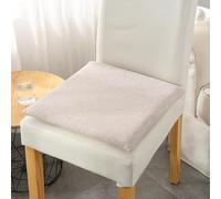 Cuscini per sedie in memory foam, colore beige, confezione da 6, antiscivolo, con retro in silicone, cuscini traspiranti per sala da pranzo e ufficio, comodi tappetini da giardino