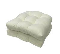 Cuscini per Sedie, Set di 2 Cuscini per Sedie In Vimini per Sedie da Interno ed Esterno Cuscini per Sedili Trapuntati Cuscini per Mobili da Giardino in Vimini(Off White)