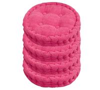 cuscini per sedie， Set di 4 cuscini rotondi for sedili in chicchi mais, for tappetino Tatami for sedia da ufficio, pranzo, rivestimento in morbido velluto a coste(Rose Red,50x50cm(4pcs))