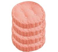 cuscini per sedie， Set di 4 cuscini rotondi for sedili in chicchi mais, for tappetino Tatami for sedia da ufficio, pranzo, rivestimento in morbido velluto a coste(Pink,50x50cm(4pcs))