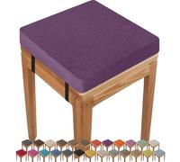 Cuscini per sedili esterni 33 x 33 x 5 cm in schiuma quadrata, fondo antiscivolo, cinghie rimovibili e lavabili per interni/esterni