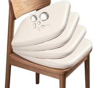 Cuscini per Sedili in Pelle Set da 1/2/4 - Cuscini di Seduta Antiscivolo per Sedia da Cucina, Sala da Pranzo e Giardino 37x36/43x42 cm, Spessore 4 cm - Forma a Ferro di Cavallo(G7,4pcs 37x36x4cm)