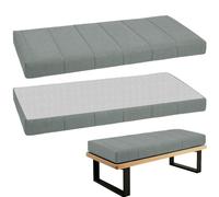 Cuscini per sedili per interni, Antiscivolo Rimovibile Lavabile Cuscini In Spugna, Cuscino Panca Confortevole per Finestre, Cuscino per Panca da Giardino,per Divano Davanzale,Light gray,160x55cm