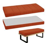 Cuscini per sedili per interni, Antiscivolo Rimovibile Lavabile Cuscini In Spugna, Cuscino Panca Confortevole per Finestre, Cuscino per Panca da Giardino,per Divano Davanzale,Dark orange,160x55cm