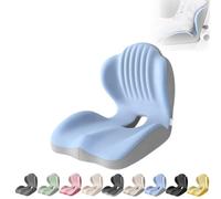Cuscini per seduta in memory foam a forma di L, integrati con supporto lombare, cuscino ortopedico per sedia da ufficio, cuscino ergonomico per schienale e seduta per casa, auto, sedia a rotelle e