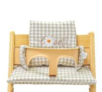 Cuscini per Seggiolone Tripp Trapp Stokke, Antiscivolo Cuscino per seggiolone, cuscino per seggiolino in cotone biologico, Bambini Fodera di ricambio per seggiolone con borsa portaoggetti (03)