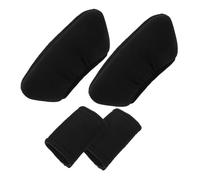Cuscini per Stampelle Ascellari Neri in Cotone Polar Fleece | Set 1 Paio, Traspiranti e Riducono la Pressione Sotto le Ascelle, Adatti a Stampelle e Deambulatori