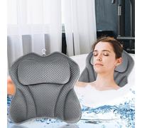 Cuscini Poggiatesta da Vasca,Cuscino da Bagno 4D con 6 Ventose Antiscivolo,Cuscino Vasca da Bagno,Cuscini Poggiatesta da Vasca Cuscino Poggiatesta Ergonomico per Tutti i Tipi di Vasca (A)