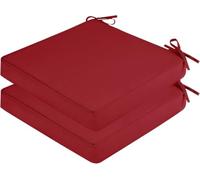 Cuscini Quadrati da Interno Ed Esterno, Set da 1 2 4 Pezzi, 40x40 43x43 45x45 48x48 50x50 55x55 60x60 Cm, Impermeabili, Schiuma 5 Cm, Lacci, Sfoderabile E Lavabile(C11,22x22x2In/55x55x5cm(2PCS))