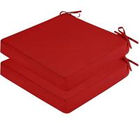 Cuscini Quadrati da Interno Ed Esterno, Set da 1 2 4 Pezzi, 40x40 43x43 45x45 48x48 50x50 55x55 60x60 Cm, Impermeabili, Schiuma 5 Cm, Lacci, Sfoderabile E Lavabile(C13,18x18x2In/45x45x5cm(4PCS))