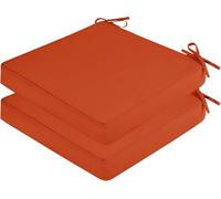 Cuscini Quadrati da Interno Ed Esterno, Set da 1 2 4 Pezzi, 40x40 43x43 45x45 48x48 50x50 55x55 60x60 Cm, Impermeabili, Schiuma 5 Cm, Lacci, Sfoderabile E Lavabile(C14,24x24x2In/60x60x5cm(4PCS))