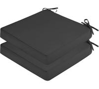Cuscini Quadrati da Interno Ed Esterno, Set da 1 2 4 Pezzi, 40x40 43x43 45x45 48x48 50x50 55x55 60x60 Cm, Impermeabili, Schiuma 5 Cm, Lacci, Sfoderabile E Lavabile(C01,18x18x2In/45x45x5cm(4PCS))