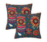 Cuscini quadrati eccezionali in stile bohémien, arte popolare messicana, versatili cuscini decorativi per la sabbia, spazi