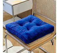 Cuscini quadrati per sedia blu navy, confezione da 4 pezzi, spessi 8,1 cm, morbidi, con lacci, per sedie da pranzo e cucina, comodi cuscini per sedie da pranzo in interni