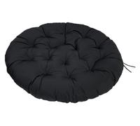 Cuscini rotondi per sedia, cuscino per sedia Egg-Sd, cuscino per sedia multifunzione, cuscini morbidi per silla, antiscivolo (sedia non inclusa) - nero, 90 x 90 cm