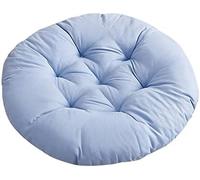 Cuscini Rotondi Trapuntati in Memory Foam e Velluto per sedie da Cucina, Sala da Pranzo e sgabelli da Bar - Comodi Cuscini per Seduta per l'arredamento e Il Relax in casa (Blu 40 * 40 cm)