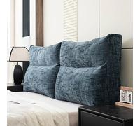 Cuscini Schienale Letto E Divano, Singolo/Matrimoniale Cuscini Testata Letto 60/70/90cm Comodo Cuscino da Lettura Cuscini di Supporto lombare/Schiena Fodera Rimovibile(A1,80x50x18cm)