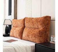Cuscini Schienale Letto E Divano, Singolo/Matrimoniale Cuscini Testata Letto 60/70/90cm Comodo Cuscino da Lettura Cuscini di Supporto lombare/Schiena Fodera Rimovibile(A6,80x50x18cm)