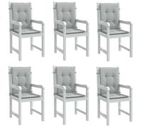 Cuscini Sedia Schiena Bassa 4 pz Grigio Mélange 100x50x4 cm